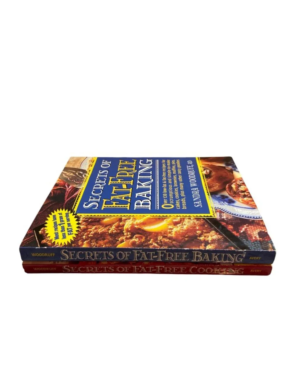 Secrets Of Fat-Free Baking and Secrets Of Fat-Free Cooking Set Sandra Woodruff